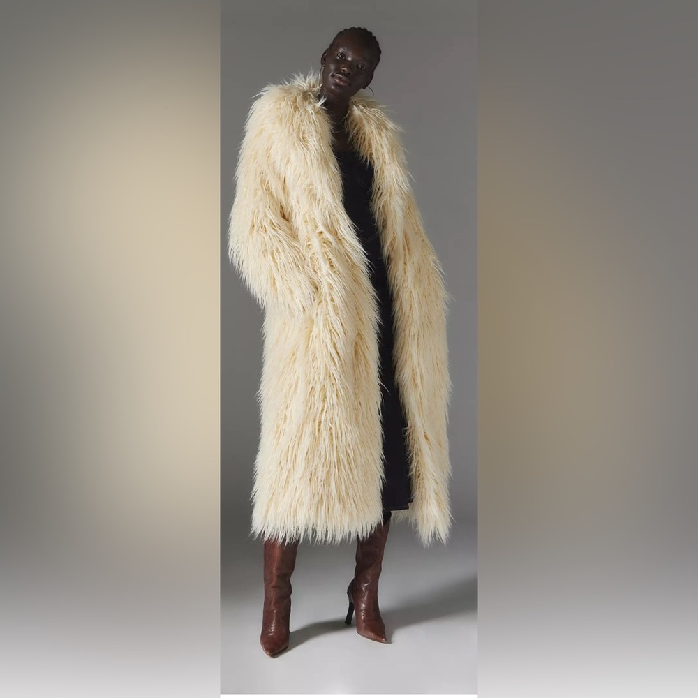Urban Outfitters Naomi Faux Fur Shaggy Coat